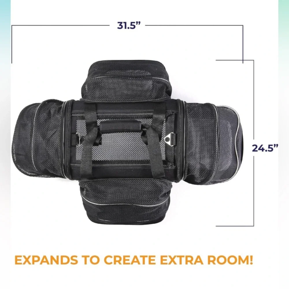 NEW Smiling Paws Pets Airline TSA Approved Expandable Pet Carrier - 17